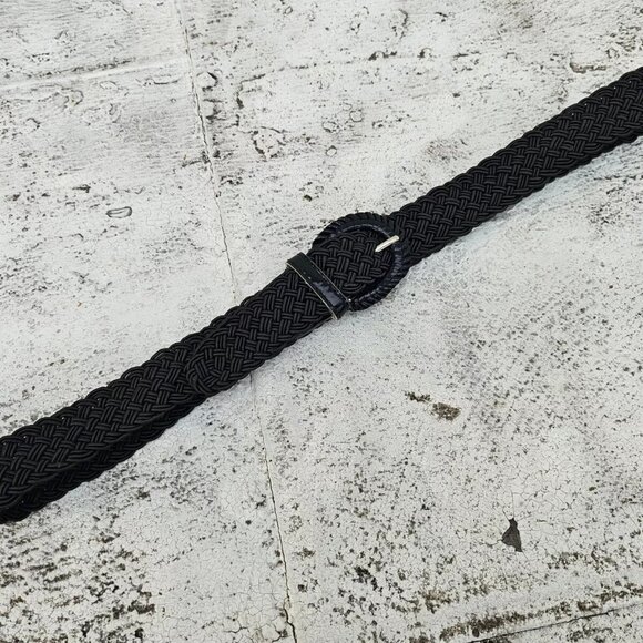 Women Belt Black Braided Waistband Pin Buckle Belt Size 32-36 inches - Picture 9 of 10